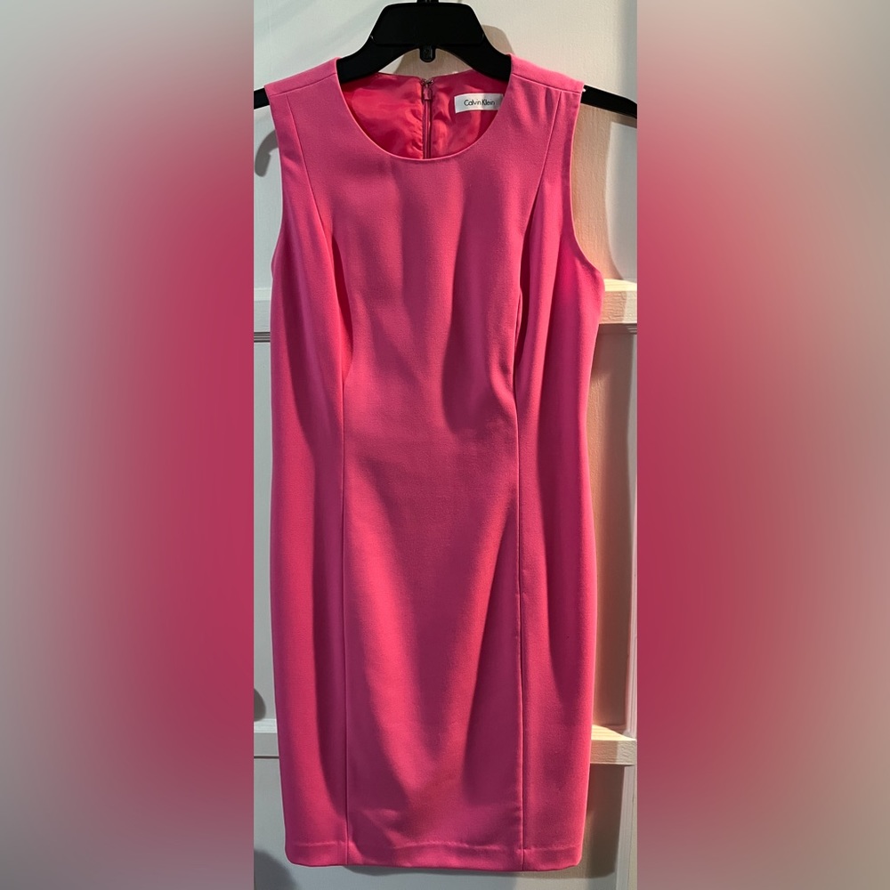 Calvin Klein pink sheath dress